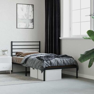 Bettgestell Mit Kopfteil Metall Schwarz 80x200 Cm Vidaxl Bettgestell Mit Kopfteil Metall Schwarz 80x200 Cm Vidaxl