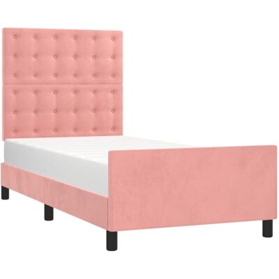 Maisonchic Rosa Samt Bettgestell mit verstellbarem Kopfteil - Bettgestell Maisonchic Rosa Samt Bettgestell mit verstellbarem Kopfteil - Bettgestell