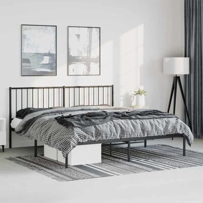 Bettgestell Mit Kopfteil Metall Schwarz 183x213 Cm Vidaxl Bettgestell Mit Kopfteil Metall Schwarz 183x213 Cm Vidaxl