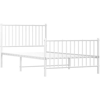 Bettgestell Mit Kopf- Und Fußteil Metall Weiß 100x200 Cm Vidaxl Bettgestell Mit Kopf- Und Fußteil Metall Weiß 100x200 Cm Vidaxl