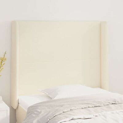 vidaXL Kopfteil mit Ohren Creme 93x16x118/128 cm vidaXL Kopfteil mit Ohren Creme 93x16x118/128 cm