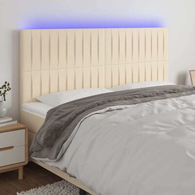 vidaXL Creme Kopfteil mit LED - Modernes Schlafzimmer vidaXL Creme Kopfteil mit LED - Modernes Schlafzimmer
