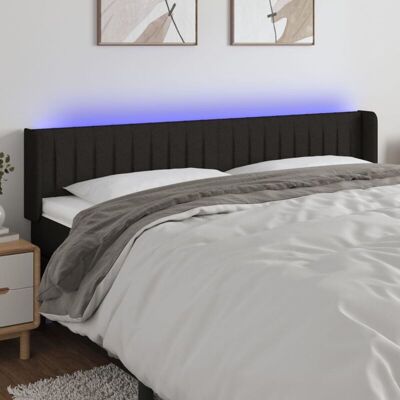 Maisonchic Moderner Bettkopf mit LED, Schwarz - Schlafzimmerdeko Maisonchic Moderner Bettkopf mit LED, Schwarz - Schlafzimmerdeko