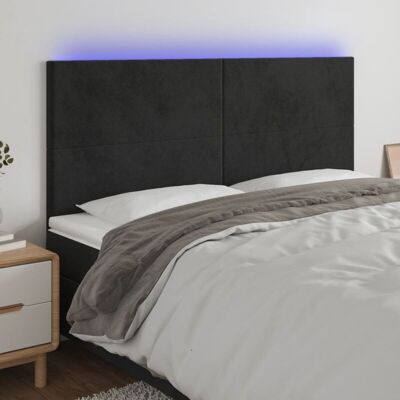 vidaXL Modernes Samt-LED-Kopfteil - Bettzubehör vidaXL Modernes Samt-LED-Kopfteil - Bettzubehör