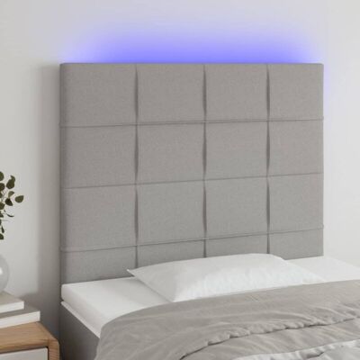 MAISONCHIC Hellgraues Modernes Bettkopfteil - LED & Verstellbar MAISONCHIC Hellgraues Modernes Bettkopfteil - LED & Verstellbar