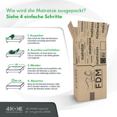 FDM - Materasso 5 cm Memory Foam - Hypoallergenisch - Matratze FDM - Materasso 5 cm Memory Foam - Hypoallergenisch - Matratze