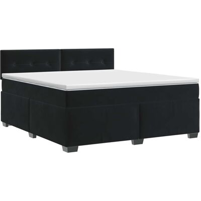 Boxspringbett Mit Matratze Schwarz 180 X 200 Cm Samt Vidaxl Boxspringbett Mit Matratze Schwarz 180 X 200 Cm Samt Vidaxl