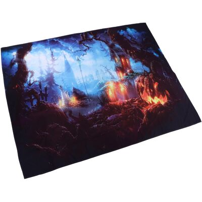 HEAT Halloween-wandteppich, Dekorative, Gruselige Und Lustige Wanddecke Für Partys, Zuhause, Schlafzimmer, 150 X 150 Cm HEAT Halloween-wandteppich, Dekorative, Gruselige Und Lustige Wanddecke Für Partys, Zuhause, Schlafzimmer, 150 X 150 Cm