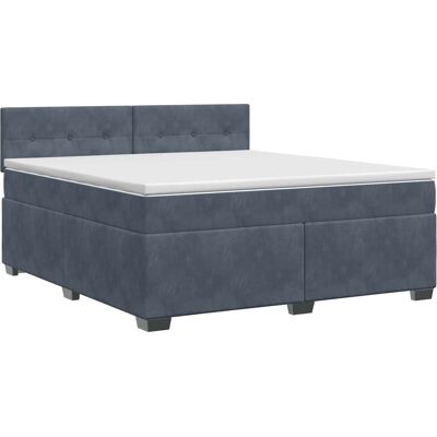 Boxspringbett Mit Matratze Dunkelgrau 140 X 190 Cm Samt Vidaxl Boxspringbett Mit Matratze Dunkelgrau 140 X 190 Cm Samt Vidaxl