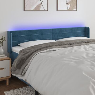 Vela Vida Blau Samt LED-Kopfteil - Kopfteil Vela Vida Blau Samt LED-Kopfteil - Kopfteil