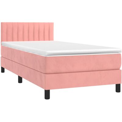 vidaXL Pink Velvet Bett mit verstellbarem Kopfteil - Bett vidaXL Pink Velvet Bett mit verstellbarem Kopfteil - Bett