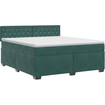 Boxspringbett Mit Matratze Dunkelgrün 140 X 190 Cm Samt Vidaxl Boxspringbett Mit Matratze Dunkelgrün 140 X 190 Cm Samt Vidaxl