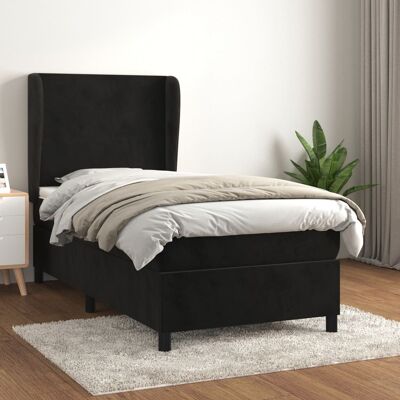MAISONCHIC Bett - 100x200cm - Samt, Verstellbares Kopfteil, Federkernmatratze - Bett MAISONCHIC Bett - 100x200cm - Samt, Verstellbares Kopfteil, Federkernmatratze - Bett