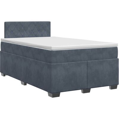 Boxspringbett Mit Matratze Dunkelgrau 120 X 190 Cm Samt Vidaxl Boxspringbett Mit Matratze Dunkelgrau 120 X 190 Cm Samt Vidaxl