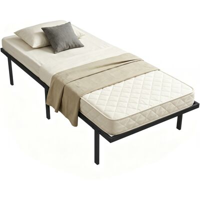 OEM Bettgestell, 90 X 200 Cm Metallbett Mit Stauraum Unter Dem Bett, Metallgestell Mit Lattenrost, Kein Boxspring Nötig OEM Bettgestell, 90 X 200 Cm Metallbett Mit Stauraum Unter Dem Bett, Metallgestell Mit Lattenrost, Kein Boxspring Nötig