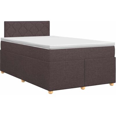 Boxspringbett Mit Matratze Dunkelbraun 120 X 200 Cm Stoff Vidaxl Boxspringbett Mit Matratze Dunkelbraun 120 X 200 Cm Stoff Vidaxl
