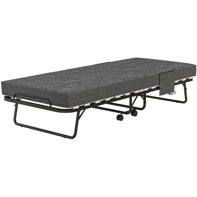 OEM Klappbett, Matratze, 4 Rollen, Metallgestell, Bis 150 Kg, 190 X 80 X 42 Cm, Dunkelgrau OEM Klappbett, Matratze, 4 Rollen, Metallgestell, Bis 150 Kg, 190 X 80 X 42 Cm, Dunkelgrau