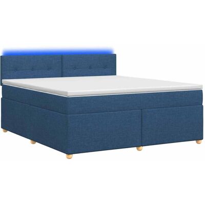 Boxspringbett Mit Matratze Mit Kopfteil Blau 140 X 200 Cm Stoff Vidaxl Boxspringbett Mit Matratze Mit Kopfteil Blau 140 X 200 Cm Stoff Vidaxl
