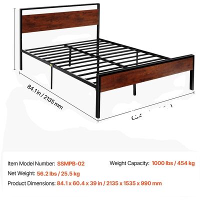 OEM Bettgestell, Metallkonstruktion, Stauraum Unter Dem Bett, Queen OEM Bettgestell, Metallkonstruktion, Stauraum Unter Dem Bett, Queen