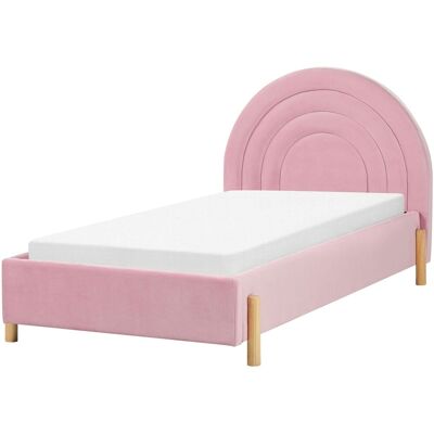 Beliani Bett Pink Velvet EU Einzelgröße - Bett Beliani Bett Pink Velvet EU Einzelgröße - Bett
