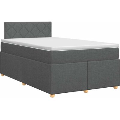 Boxspringbett Mit Matratze Dunkelgrau 120 X 190 Cm Stoff Vidaxl Boxspringbett Mit Matratze Dunkelgrau 120 X 190 Cm Stoff Vidaxl