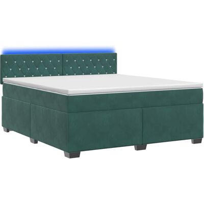 Boxspringbett Mit Matratze Und Led Dunkelgrün 140 X 200 Cm Samt Vidaxl Boxspringbett Mit Matratze Und Led Dunkelgrün 140 X 200 Cm Samt Vidaxl