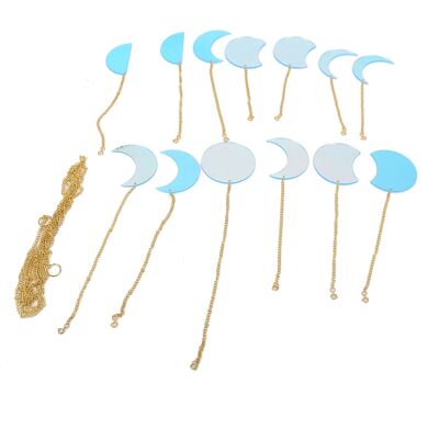 HEAT 13-teiliges Wanddekor-set Mit Mondphasen-bannern, Hängeornamenten Für Schlafzimmer, Büro, Kinderzimmer HEAT 13-teiliges Wanddekor-set Mit Mondphasen-bannern, Hängeornamenten Für Schlafzimmer, Büro, Kinderzimmer