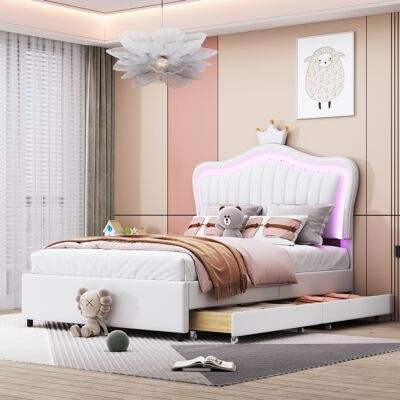 SANS MARQUE Kinderbett Polsterbett – 203,5x100x130,5 Cm – 31 Kg – Aus Gepolstert – Einzigartige Design-wenn Sie – Stauraumbett – Dieses – Langlebig Und Sicherer SANS MARQUE Kinderbett Polsterbett – 203,5x100x130,5 Cm – 31 Kg – Aus Gepolstert – Einzigartige Design-wenn Sie – Stauraumbett – Dieses – Langlebig Und Sicherer