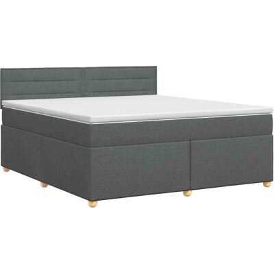 Boxspringbett Mit Matratze Dunkelgrau 140 X 200 Cm Stoff Vidaxl Boxspringbett Mit Matratze Dunkelgrau 140 X 200 Cm Stoff Vidaxl