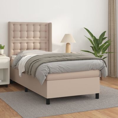 vidaXL - Verstellbares Capuchinolederbett mit Taschenfederkernmatratze - Bett Typ vidaXL - Verstellbares Capuchinolederbett mit Taschenfederkernmatratze - Bett Typ