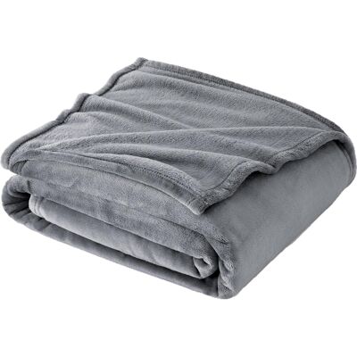 CARMDERING Graue Flanelldecke 220×240 Cm, Weich Und Bequem, Ideal Für Sofa, Bett Und Wohnzimmer CARMDERING Graue Flanelldecke 220×240 Cm, Weich Und Bequem, Ideal Für Sofa, Bett Und Wohnzimmer
