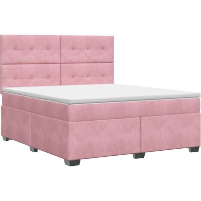 Boxspringbett Mit Matratze Mit Kopfteil Rosa 160 X 200 Cm Samt Vidaxl Boxspringbett Mit Matratze Mit Kopfteil Rosa 160 X 200 Cm Samt Vidaxl