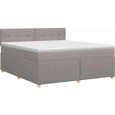 Boxspringbett Mit Matratze Taupe 180 X 200 Cm Stoff Vidaxl Boxspringbett Mit Matratze Taupe 180 X 200 Cm Stoff Vidaxl