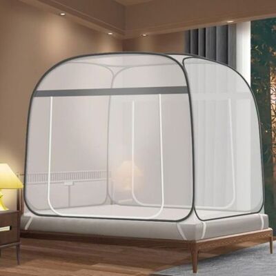 OEM Tragbares Moskitonetz Fürs Bett – 220 X 200 X 155 Cm – Faltbar – Tragbar – Doppelte U-förmige Türen – Atmungsaktives Netzgewebe – Grau OEM Tragbares Moskitonetz Fürs Bett – 220 X 200 X 155 Cm – Faltbar – Tragbar – Doppelte U-förmige Türen – Atmungsaktives Netzgewebe – Grau