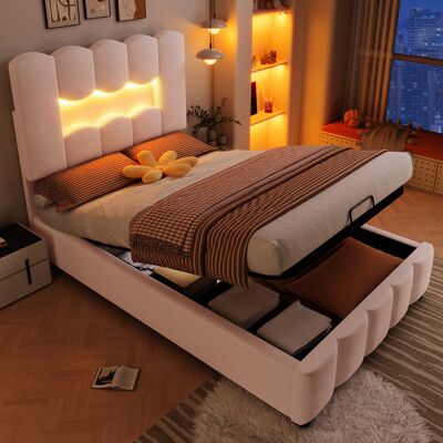 SANS MARQUE Polsterbett – 203x90x109 Cm – 32 Kg – Aus Samt – Komfortables Und Umweltfreundliches Material – Extra Großer Stauraum – Flexible Kopfteilverstellung SANS MARQUE Polsterbett – 203x90x109 Cm – 32 Kg – Aus Samt – Komfortables Und Umweltfreundliches Material – Extra Großer Stauraum – Flexible Kopfteilverstellung
