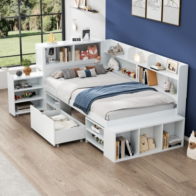 SANS MARQUE Kinderbett – 80.8 Kg – Aus Sperrholz – Multifunktionelles Design – Grosser Lagerraum – Lattenrost: Der Rahmen – Einfach Und Schön – Großer Stauraum SANS MARQUE Kinderbett – 80.8 Kg – Aus Sperrholz – Multifunktionelles Design – Grosser Lagerraum – Lattenrost: Der Rahmen – Einfach Und Schön – Großer Stauraum