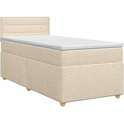 Boxspringbett Mit Matratze Mit Kopfteil Creme 80 X 200 Cm Stoff Vidaxl Boxspringbett Mit Matratze Mit Kopfteil Creme 80 X 200 Cm Stoff Vidaxl