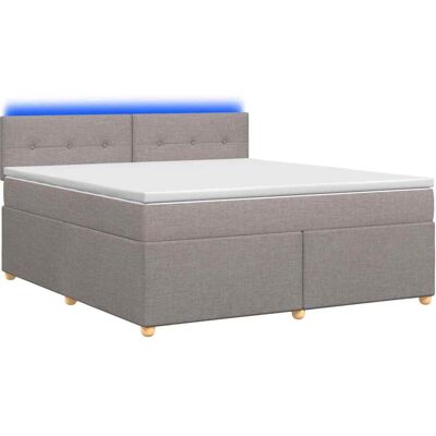 Boxspringbett Mit Matratze Taupe 180 X 200 Cm Stoff Vidaxl Boxspringbett Mit Matratze Taupe 180 X 200 Cm Stoff Vidaxl
