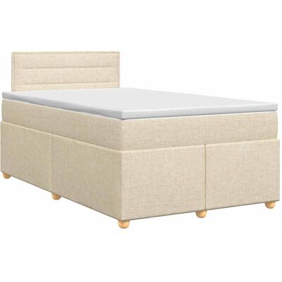 Boxspringbett Mit Matratze Creme 120 X 190 Cm Stoff Vidaxl Boxspringbett Mit Matratze Creme 120 X 190 Cm Stoff Vidaxl