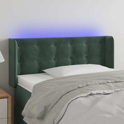 vidaXL Dunkelgrünes Samt LED-Kopfteil - Bettzubehör vidaXL Dunkelgrünes Samt LED-Kopfteil - Bettzubehör
