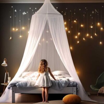 OEM Moskitonetz Für Bett, Einfach Und Doppelt, Für Schlafzimmer, Leicht Zu Installieren, Ideal Für Reisen Und Zuhause (weiß) OEM Moskitonetz Für Bett, Einfach Und Doppelt, Für Schlafzimmer, Leicht Zu Installieren, Ideal Für Reisen Und Zuhause (weiß)