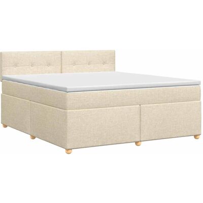 Boxspringbett Mit Matratze Creme 180 X 200 Cm Stoff Vidaxl Boxspringbett Mit Matratze Creme 180 X 200 Cm Stoff Vidaxl