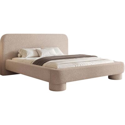Selsey Fredo - Polsterbett Mit Bettkasten, Bouclé Beige, 180x200 Cm Selsey Fredo - Polsterbett Mit Bettkasten, Bouclé Beige, 180x200 Cm