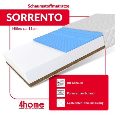 Fdm - Matratze Sorrento 70x160 Cm Kaltschaum Hr Schaum Polyurethanschaum H2 Kokos H4 11 Cm Fdm - Matratze Sorrento 70x160 Cm Kaltschaum Hr Schaum Polyurethanschaum H2 Kokos H4 11 Cm
