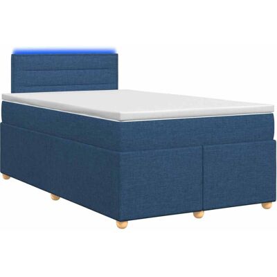 Boxspringbett Mit Matratze Mit Kopfteil Blau 120 X 190 Cm Stoff Vidaxl Boxspringbett Mit Matratze Mit Kopfteil Blau 120 X 190 Cm Stoff Vidaxl