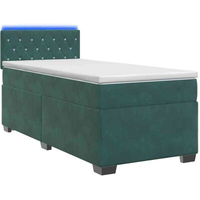 Boxspringbett Mit Matratze Und Led Dunkelgrün 80 X 200 Cm Samt Vidaxl Boxspringbett Mit Matratze Und Led Dunkelgrün 80 X 200 Cm Samt Vidaxl