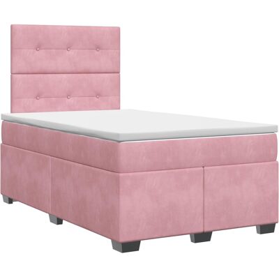 Boxspringbett Mit Matratze Mit Kopfteil Rosa 120 X 190 Cm Samt Vidaxl Boxspringbett Mit Matratze Mit Kopfteil Rosa 120 X 190 Cm Samt Vidaxl
