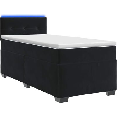 Boxspringbett Mit Matratze Und Led Schwarz 100 X 200 Cm Samt Vidaxl Boxspringbett Mit Matratze Und Led Schwarz 100 X 200 Cm Samt Vidaxl