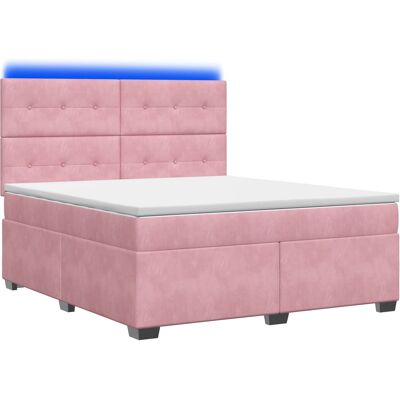 Boxspringbett Mit Matratze Mit Kopfteil Rosa 160 X 200 Cm Samt Vidaxl Boxspringbett Mit Matratze Mit Kopfteil Rosa 160 X 200 Cm Samt Vidaxl