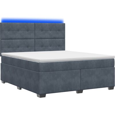 Boxspringbett Mit Matratze Dunkelgrau 140 X 190 Cm Samt Vidaxl Boxspringbett Mit Matratze Dunkelgrau 140 X 190 Cm Samt Vidaxl